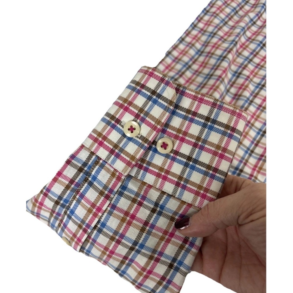 Peter Millar Gingham Check Button Down Shirt Mens… - image 3